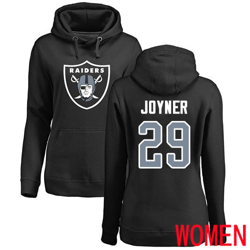 Oakland Raiders Black Women Lamarcus Joyner Name and Number Logo NFL Football 29 Pullover Jersey